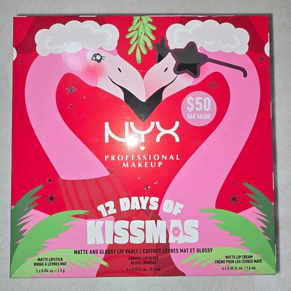NYX 12 Days of Kissmas Matte and Glossy Lip Vault Set 12 Piece Set - Picture 1 of 6